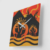 Southwestern Design Kokopelli Wall klok (Hoek)