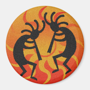 Southwestern Design Tribal Sun Kokopelli Magneet