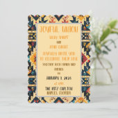 Southwestern Design Wedding Invitation Feestdagenkaart (Staand voorkant)