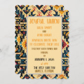 Southwestern Design Wedding Invitation Feestdagenkaart (Voorkant / Achterkant)