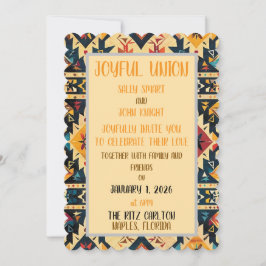 Southwestern Design Wedding Invitation Feestdagenkaart