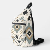 Southwestern Diamond Tribal Geometric Sling Bag (Rechterhoek)