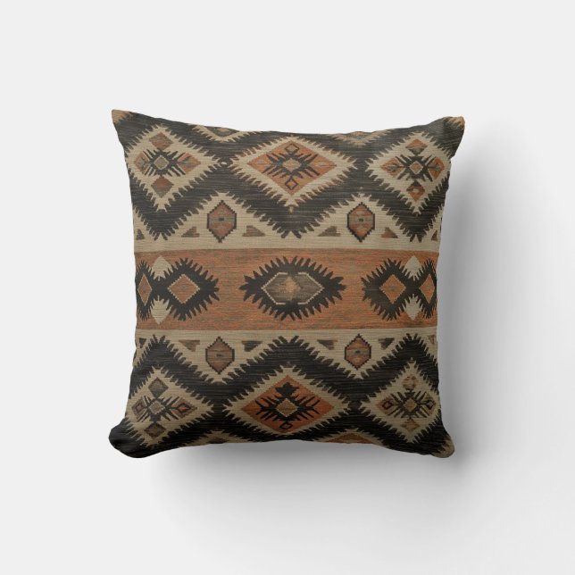 Southwestern Diamond Tribal Pillow Kussen (Voorkant)