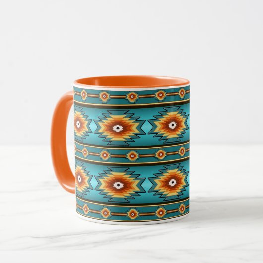 Southwestern Ethnic Geometric Tribal Mok (Voorkant links)
