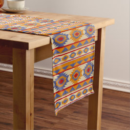 Southwestern etnisch geometrisch patroon.. korte t tafelloper