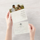 Southwestern foto bruiloft all in one uitnodiging (Afscheurbaar)