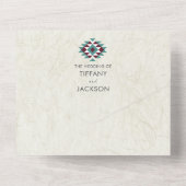 Southwestern foto bruiloft all in one uitnodiging (Achterkant)