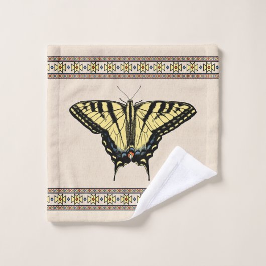 Southwestern Gellow Swallowtail Butterfly Bath T Bad Handdoek (Wasdoekje)