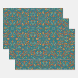 Southwestern Golden Sun Ray Colors Pattern Inpakpapier Vel