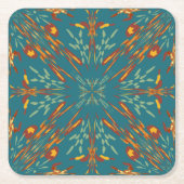 Southwestern Golden Sun Ray Colors Pattern Kartonnen Onderzetters (Voorkant)