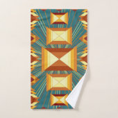 Southwestern Golden Sun Rays Indian Blanket Design Bad Handdoek (Handdoek)
