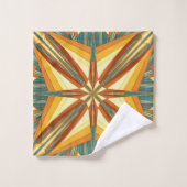 Southwestern Golden Sun Rays Indian Blanket Design Bad Handdoek (Wasdoekje)