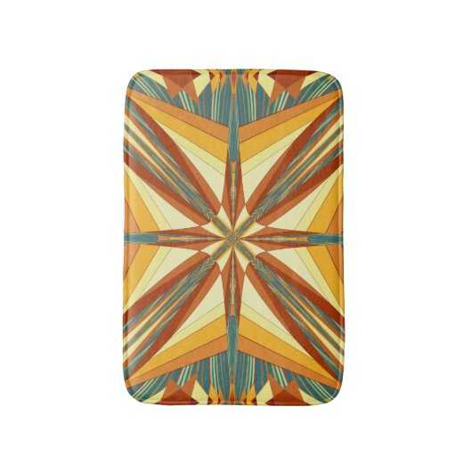 Southwestern Golden Sun Rays Indian Blanket Design Badmat (Voorkant Verticaal)