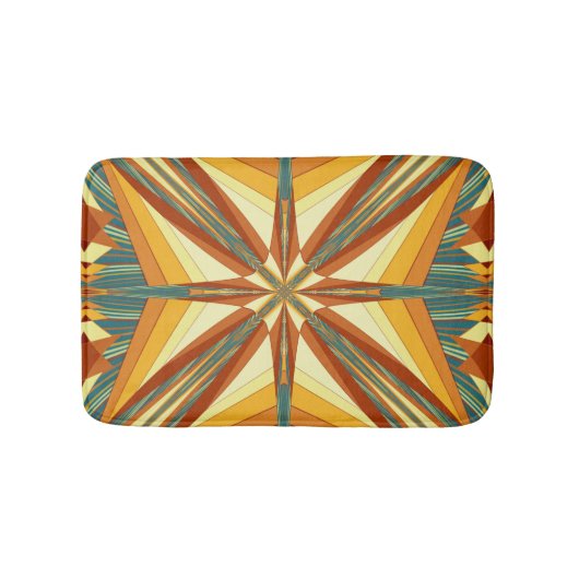 Southwestern Golden Sun Rays Indian Blanket Design Badmat (Voorkant)