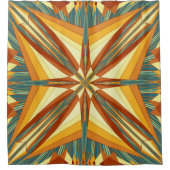 Southwestern Golden Sun Rays Indian Blanket Design Douchegordijn (Voorkant)