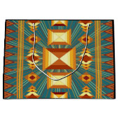 Southwestern Golden Sun Rays Indian Blanket Design Groot Cadeauzakje (Voorkant)
