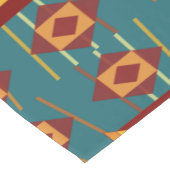 Southwestern Golden Sun Rays Indian Blanket Design Korte Tafelloper (Hoek)