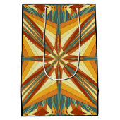 Southwestern Golden Sun Rays Indian Blanket Design Medium Cadeauzakje (Achterkant)
