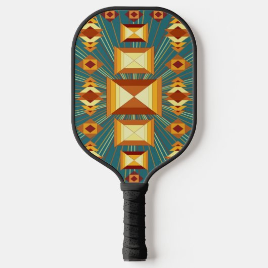 Southwestern Golden Sun Rays Indian Blanket Design Pickleball Paddle (Voorkant)