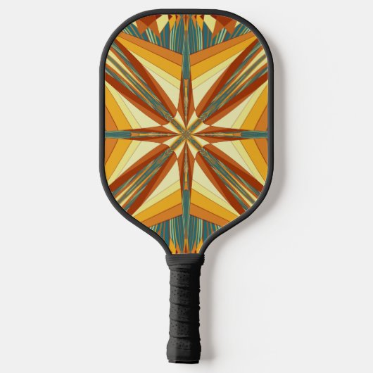 Southwestern Golden Sun Rays Indian Blanket Design Pickleball Paddle (Achterkant)