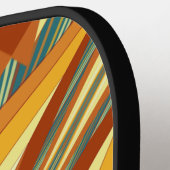 Southwestern Golden Sun Rays Indian Blanket Design Pickleball Paddle (Links Detail)