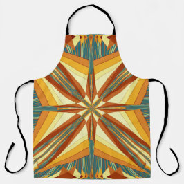 Southwestern Golden Sun Rays Indian Blanket Design Schort