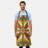 Southwestern Golden Sun Rays Indian Blanket Design Schort (Gedragen)