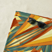 Southwestern Golden Sun Rays Indian Blanket Design Strandlaken (In situ)