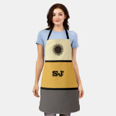 Southwestern Goldenrod Yellow Personalized Apron Schort (Gedragen)