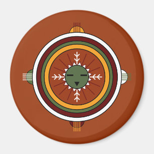 Southwestern Hopi Native American Tribal Sun Face Magneet
