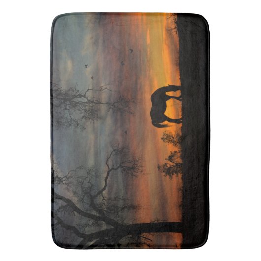 Southwestern Horse Bath Mat (Voorkant Verticaal)