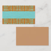 Southwestern, Inheems, Turquoise, Rustisch Visitek Visitekaartje (Voorkant / Achterkant)