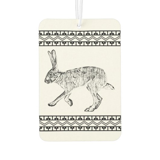 Southwestern Jackrabbit Geometrisch Ontwerp Custom Luchtverfrisser (Achterkant)
