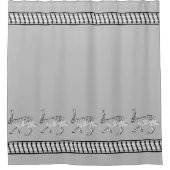 Southwestern Jackrabbit Lightning Bolts Grey Douchegordijn (Voorkant)