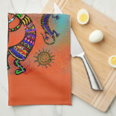 SOUTHWESTERN KOKOPELLI ART THEEDOEK (Quarter Fold)