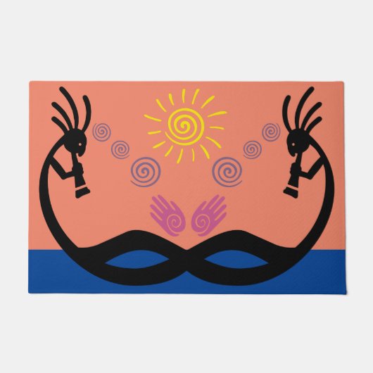 Southwestern Kokopelli Doormat Deurmat (Voorkant)