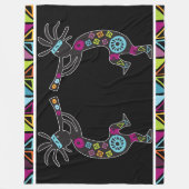 Southwestern Kokopelli Fleece Blanket (Voorkant)