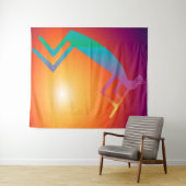 Southwestern Kokopelli Wandkleed (In Situ (horizontaal))