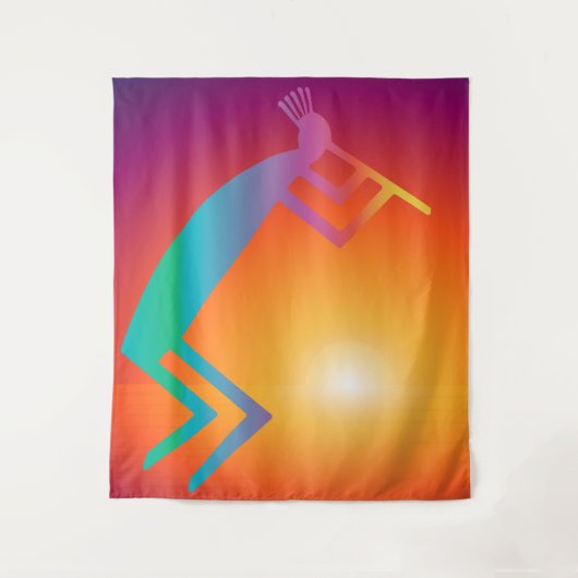 Southwestern Kokopelli Wandkleed (Voorkant)