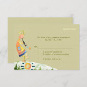 Southwestern Kokopelli Wedding Response RSVP Kaartje (Voorkant / Achterkant)