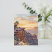 Southwestern Landscape Desert Canyon Sunrise Briefkaart (Staand voorkant)