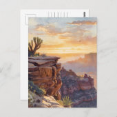 Southwestern Landscape Desert Canyon Sunrise Briefkaart (Voorkant / Achterkant)
