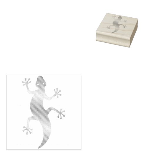 Southwestern Lizard Rubberstempel (Gestempeld)