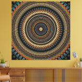 Southwestern Mandala Design Canvas Afdruk (Insitu (Woonkamer))