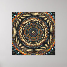Southwestern Mandala Design Canvas Afdruk