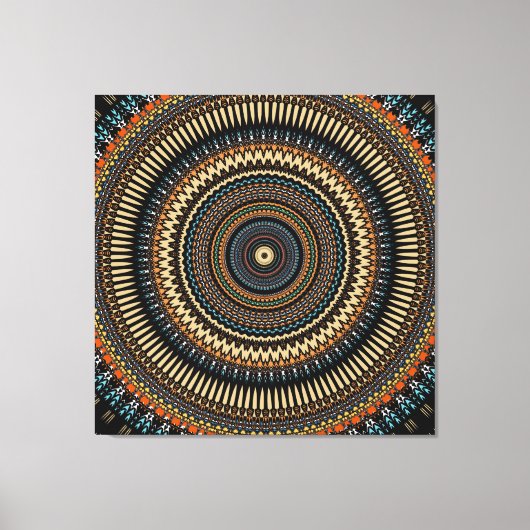 Southwestern Mandala Design Canvas Afdruk (Voorkant)