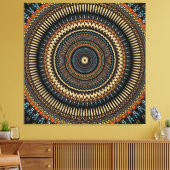Southwestern Mandala Design Canvas Afdruk (Insitu (Woonkamer))