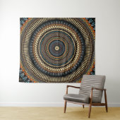 Southwestern Mandala Design Wandkleed (In Situ (horizontaal))