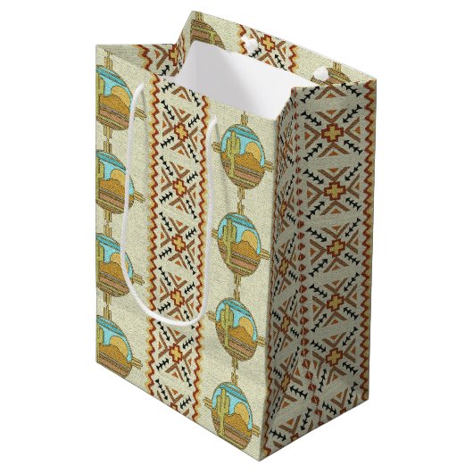 Southwestern Medium Cadeauzakje (Voorkant Gekanteld)