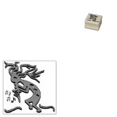 Southwestern Musicial Merrymaker Kokopelli Artwork Rubberstempel (Gestempeld)